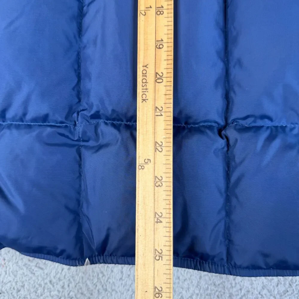 VINTAGE REI Goose Down Vest Men XL Blue Puffer Quilted Full Zip Insulated Hiking